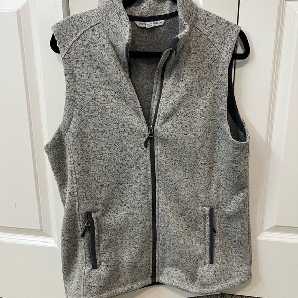 Port Authority sweater heather Gray Vest - Picture 1 of 7